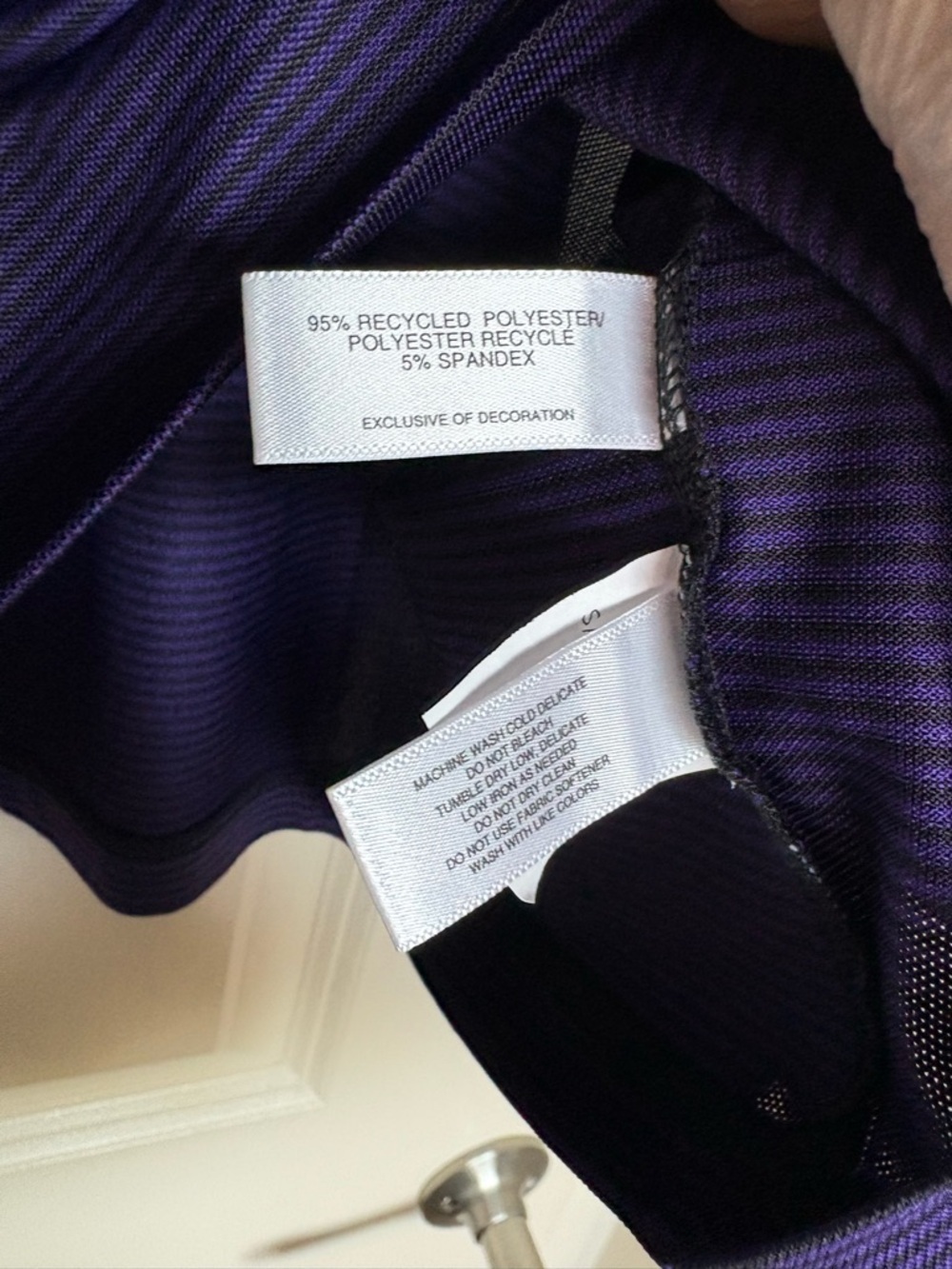 Minnesota Vikings Cutter & Buck NFL Virtue Eco Pique Stripe Quarter-Zip Pullover - Picture 8 of 10